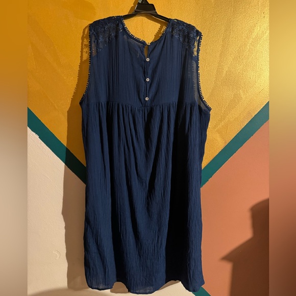 Zac & Rachel Navy Sleeveless Dress 2X - Picture 2 of 6